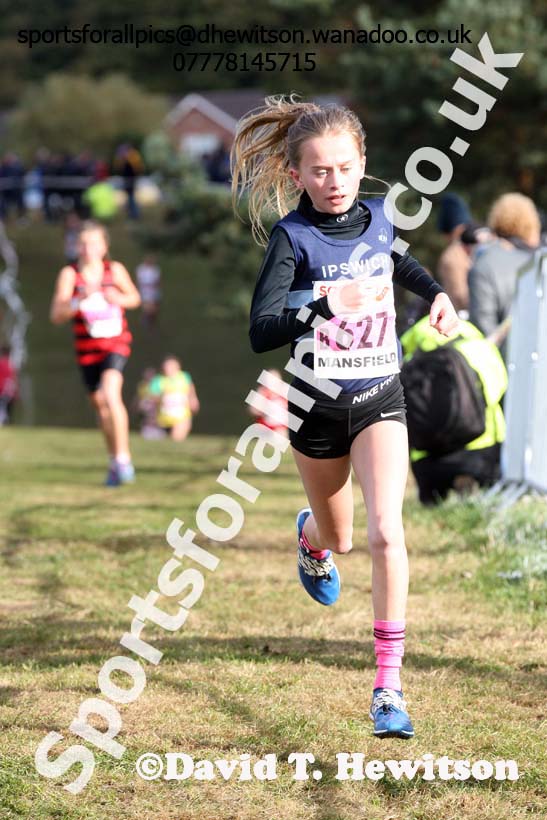 Girls under-13s, 2016 National Cross Country Relays, Berry Hill Park, Mansfield. Photo: David T. Hewitson/Sports for All Pics